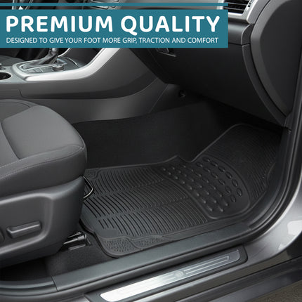 3PCs Universal Rubber Car Mat