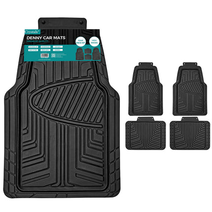 4 PCS Heavy Duty Rubber Car Mat