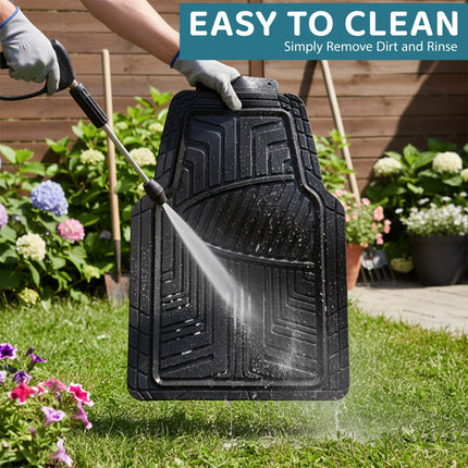 4 PCS Heavy Duty Rubber Car Mat