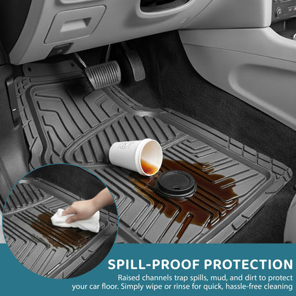 4 PCS Heavy Duty Rubber Car Mat