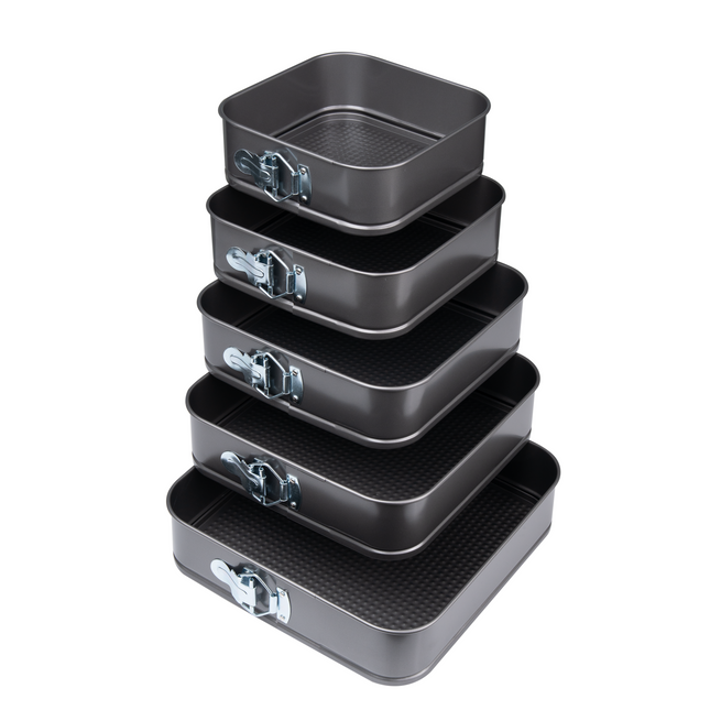 5Pcs Square Shape Cake Non Stick Baking Tray