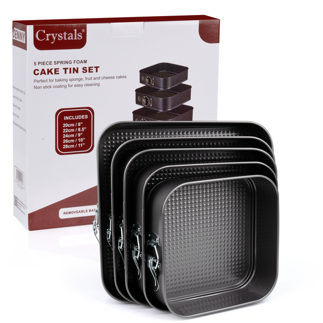 5Pcs Square Shape Cake Non Stick Baking Tray