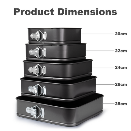 5Pcs Square Shape Cake Non Stick Baking Tray