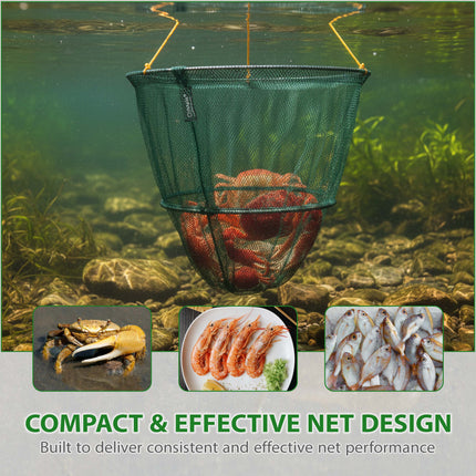 Crab Drop Net with Spring Loaded Bait Holder