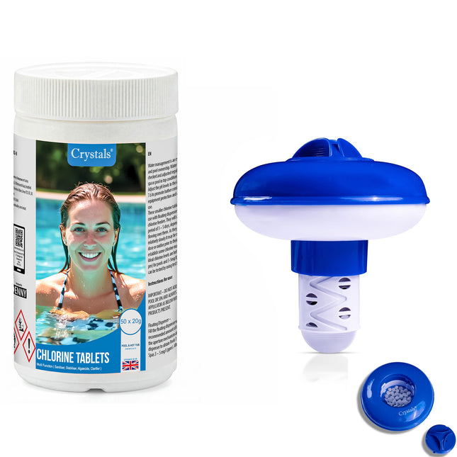 Chlorine Tablets + Floating Chemical Dispenser