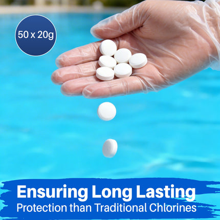 Crystals Mini Multifunction Chlorine Tablets, 50 x 20g
