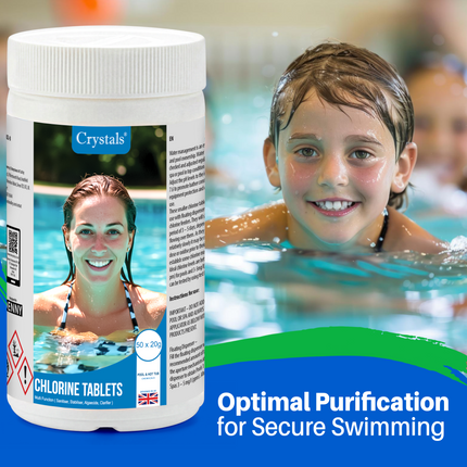 Crystals Mini Multifunction Chlorine Tablets, 50 x 20g