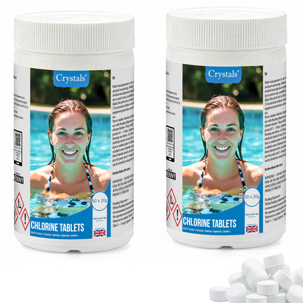 Crystals Mini Multifunction Chlorine Tablets, 50 x 20g