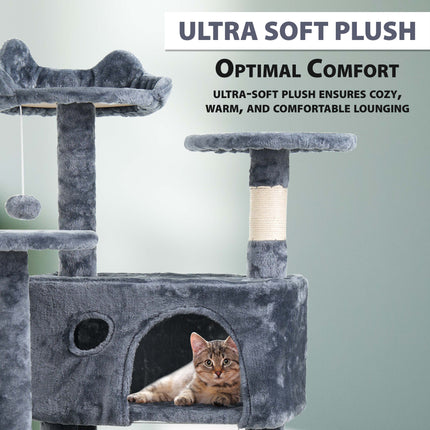 138cm Large Cat Tree Multilevel Scratching Post