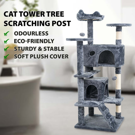 138cm Large Cat Tree Multilevel Scratching Post