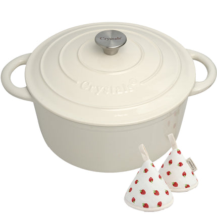 6.6L Dutch Oven Cast Iron Dish Pot With Lid