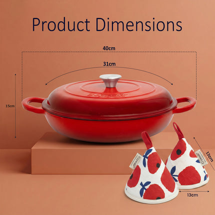 4L Cast Iron Shallow Casserole
