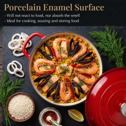 4L Cast Iron Shallow Casserole
