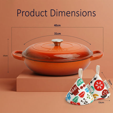 4L Cast Iron Shallow Casserole