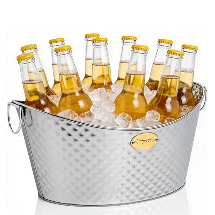 26L Galvanised Steel Oval Beer Bucket Cooler