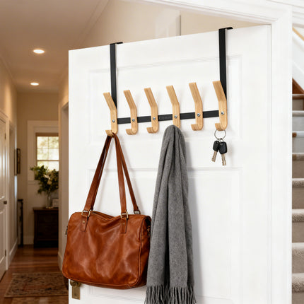 12-Hook Over Door Clothes Hanger Rack