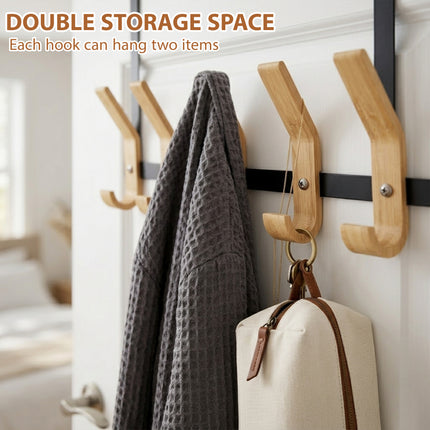 12-Hook Over Door Clothes Hanger Rack