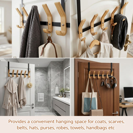12-Hook Over Door Clothes Hanger Rack