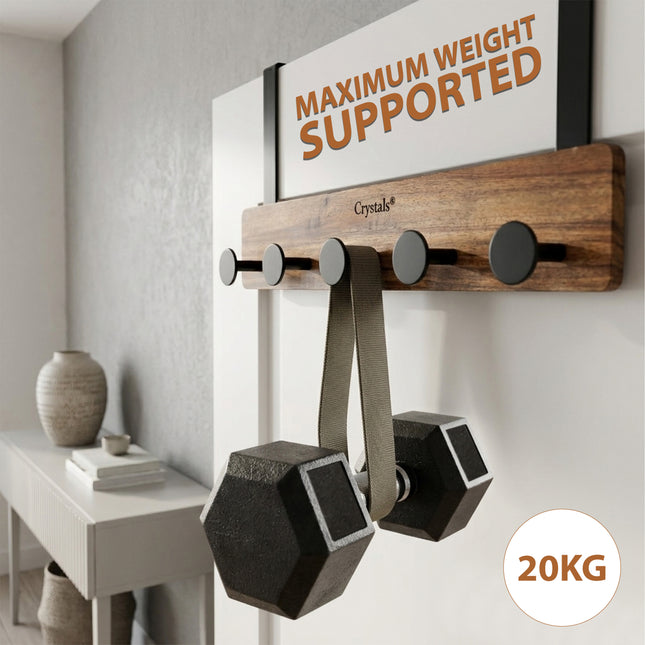 5-Hook Over Door Clothes Hanger Rack