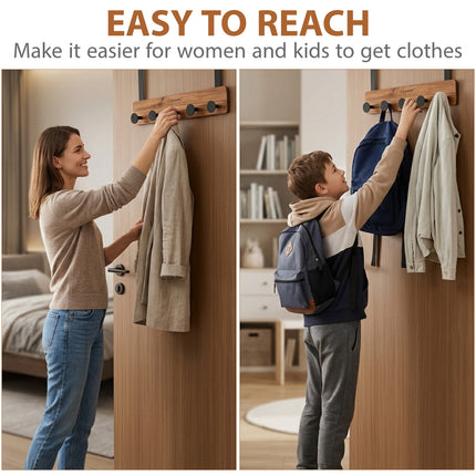 5-Hook Over Door Clothes Hanger Rack