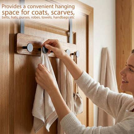 5-Hook Over Door Clothes Hanger Rack