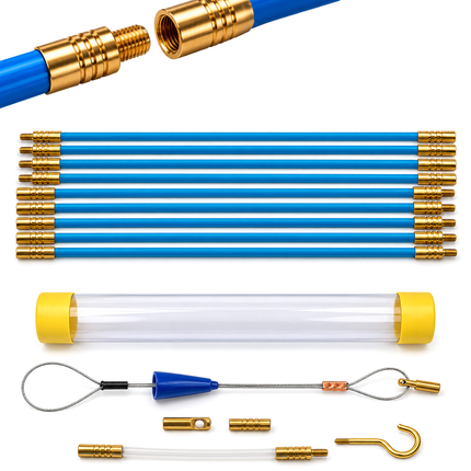 10pc Fibreglass Cable Rods Kit