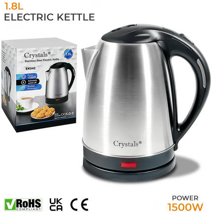 1.8L/1500W Stainless Steel Kettle 