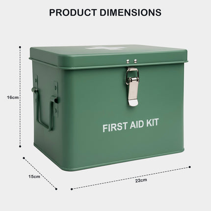 Vintage First Aid Storage Box Green