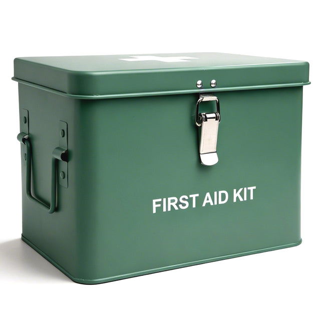Vintage First Aid Storage Box Green