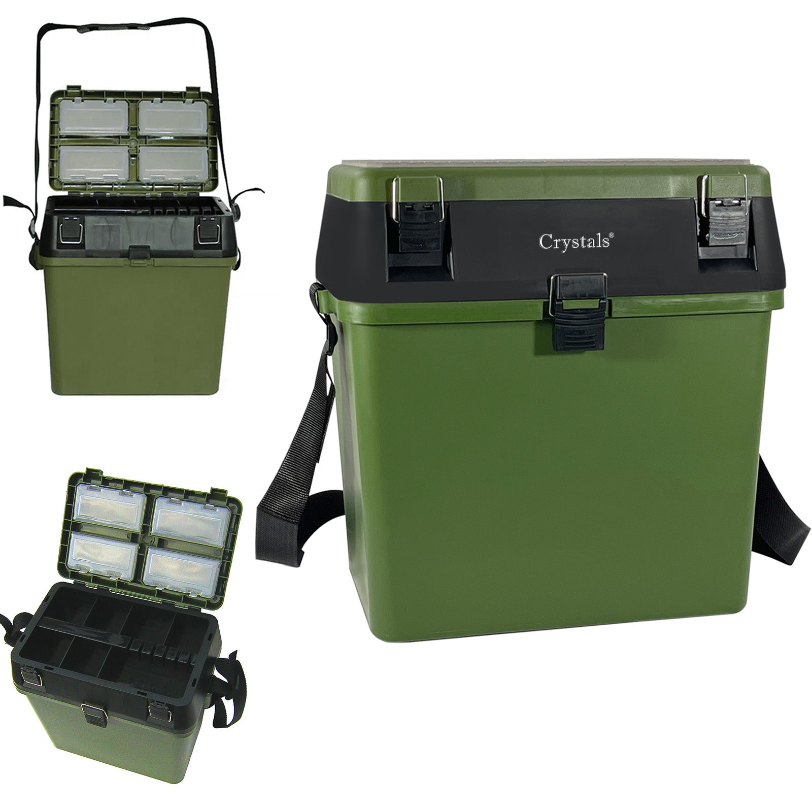 Fishing Tackle Box with Padded Seat & Straps Fishing Tackle Box with Padded Seat & Straps