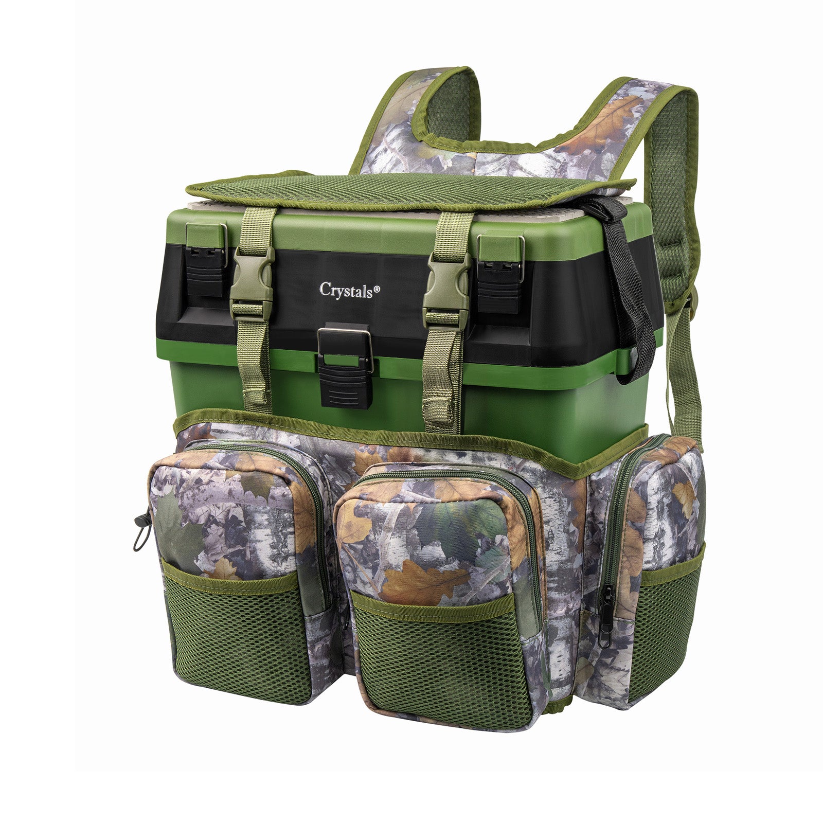 coarse fishing seat boxes Fishing Tackle Box with Padded Seat & Straps – Brits Home Garden