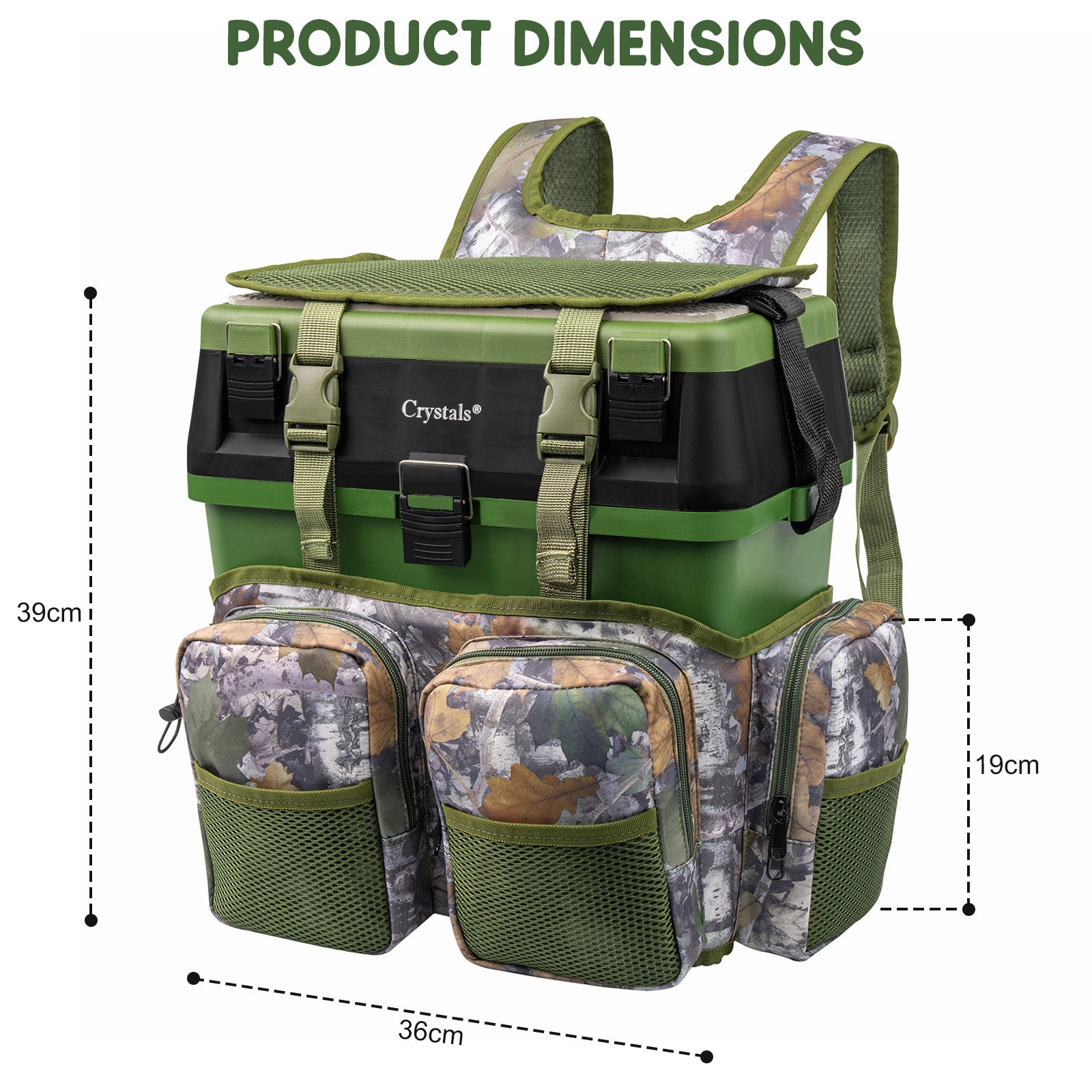 allintitle: fishing box seat Fishing Tackle Box with Padded Seat & Straps – Brits Home Garden
