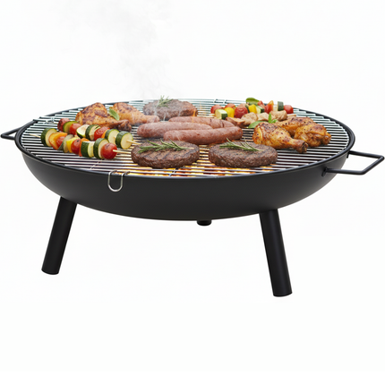 23" Round BBQ Fire Pit with Grill
