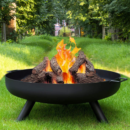 Portable Patio Round Fire Pit - 23"  Black