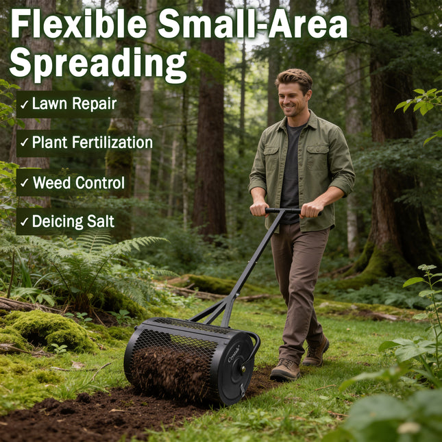 24" Steel Compost Spreader Roller