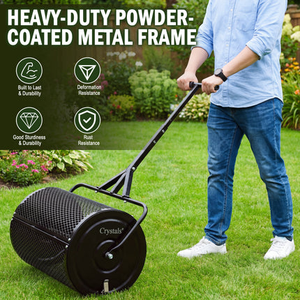 24" Steel Compost Spreader Roller