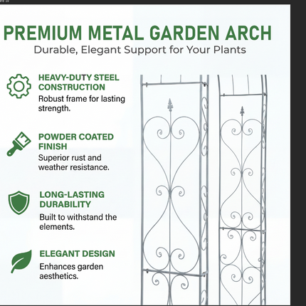 Heavy Metal Garden Arch Trellis