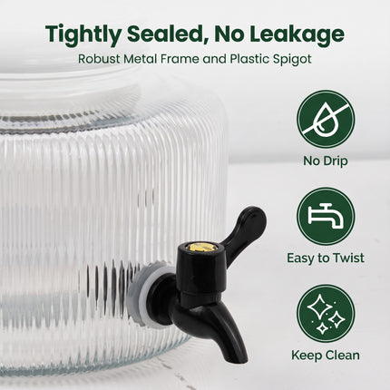 Dual Glass Beverage Drinks Dispenser