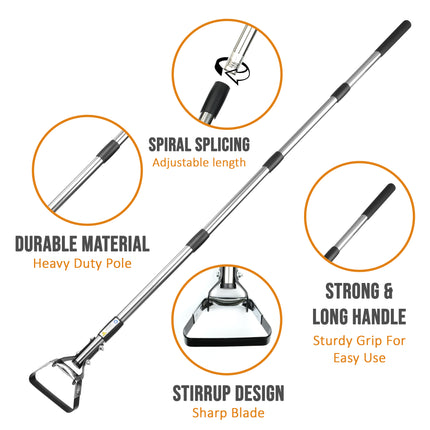 Long Handled Flexible Hoe for Weeding Soil Gravel and Garden Beds