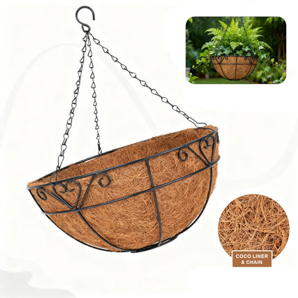 2x Hanging Baskets Garden Pot