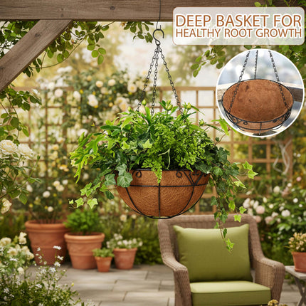 2x Hanging Baskets Garden Pot