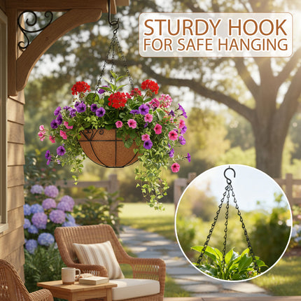 2x Hanging Baskets Garden Pot