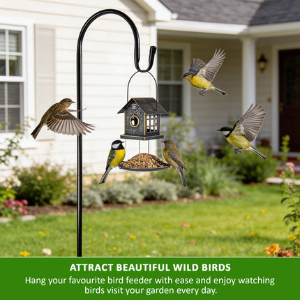 Bird Feeder Pole Tall Stake with 3 Height Settings