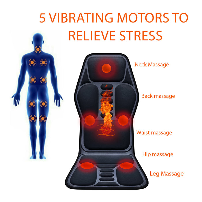 8-Mode Full Back Vibration Heat Massager — Brits Home Garden