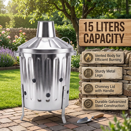 15L Mini Galvanised Incinerator