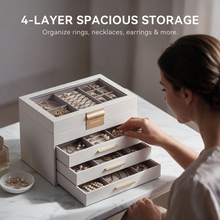 4-Layer Jewellery Storage Box with Drawers