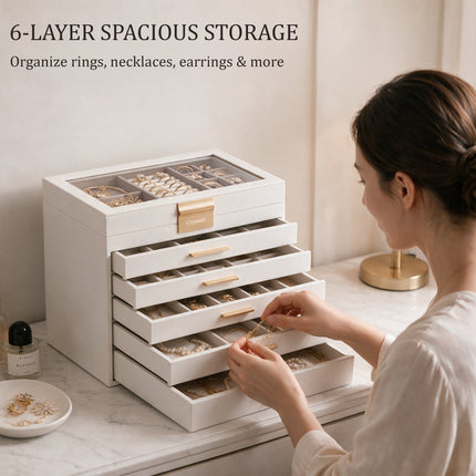 6-Layer Jewellery Storage Box with Drawers