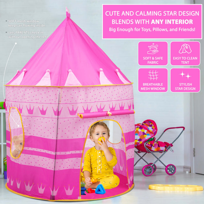 Kids Wizard & Princess Castle Tent Playing Tent