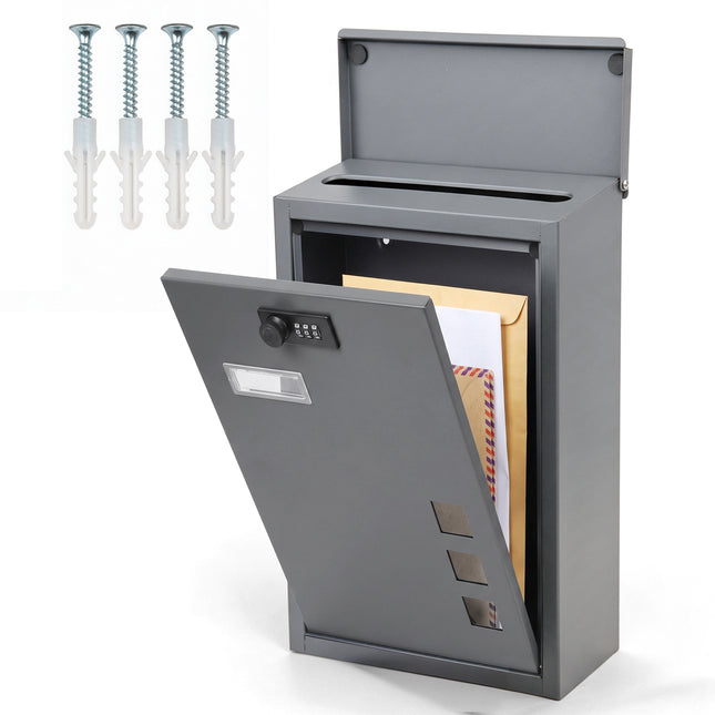 Wall Mounted Letterbox with Combination Lock