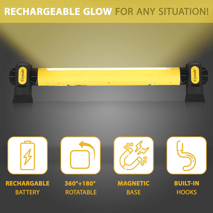 Rechargeable Magnetic LED Work Light 3000LM Bright